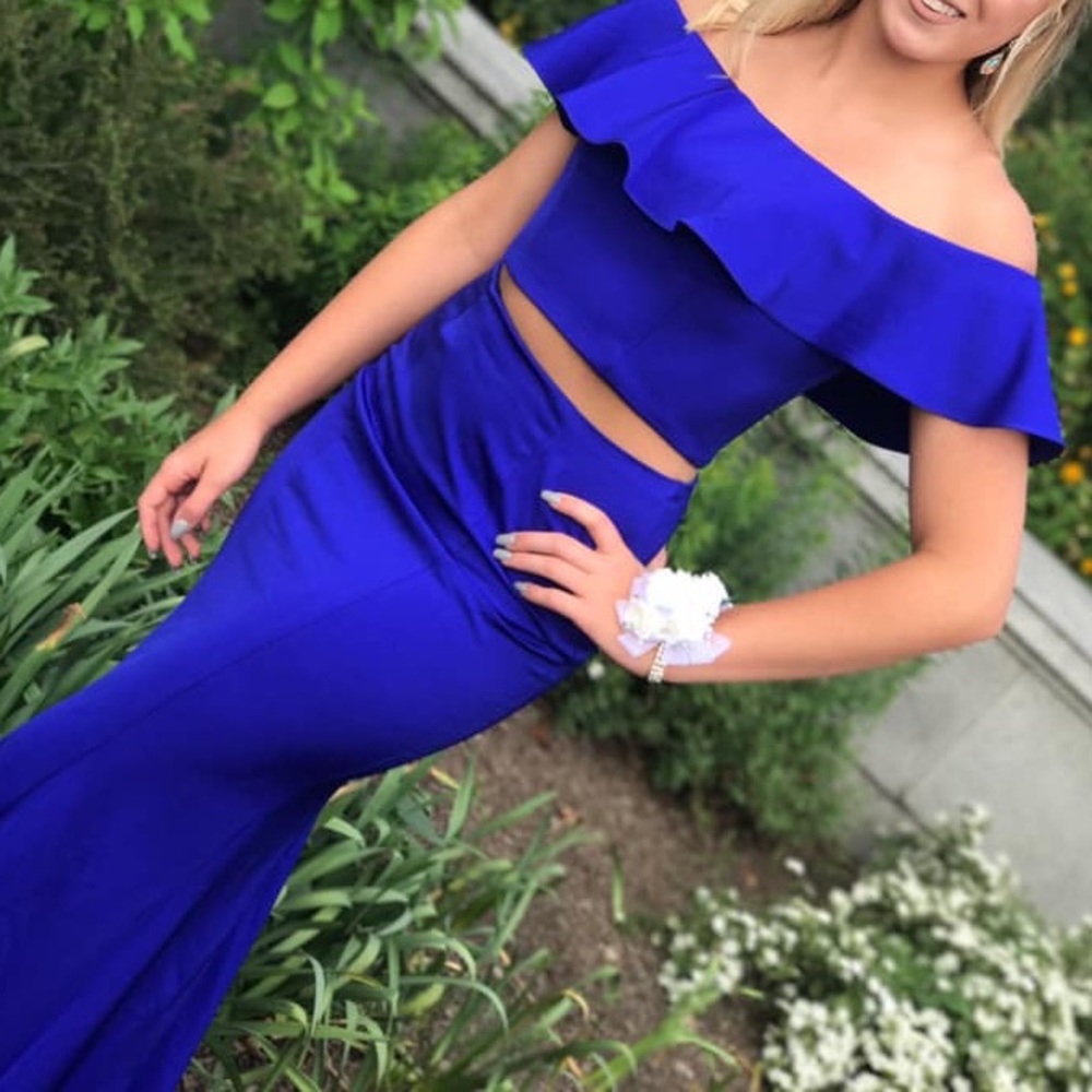 Two piece prom dress